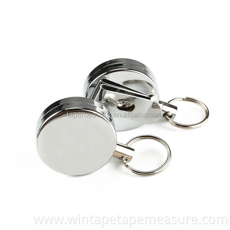 Retractable Holder Badge Reel Id Yoyo for Company Promotional Metal and Plastic Unique ID Card Holder Retractable Smoothly Round